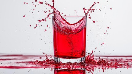 Fototapeta premium Mesmerizing splashes of color against a minimalist white backdrop.