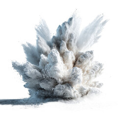 A powerful explosion generates a dense cloud of smoke and debris suspended midair, showcasing the raw energy and force of the blast.