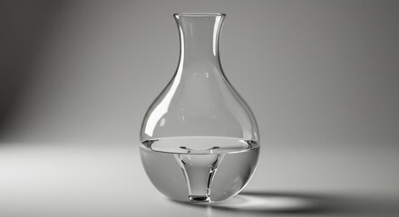 Clear glass decanter