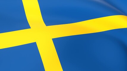 Sweden Flag Looping Animation Background