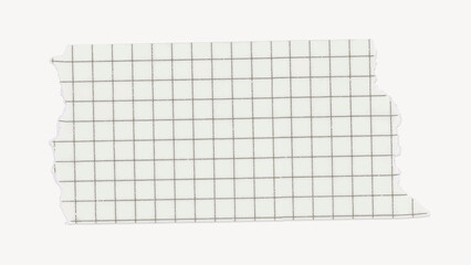 Grid washi tape, torn paper design