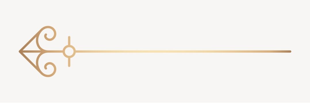 Aesthetic gold arrow, divider design