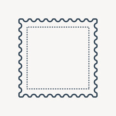 Square postage stamp isolated design