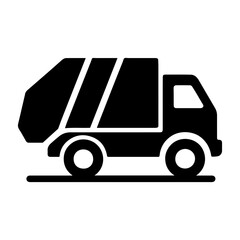 Fototapeta premium Garbage truck icon with transparent background for waste management and sanitation concept 