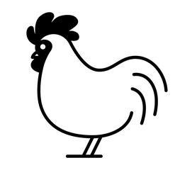 シンプルな鶏のアイコン