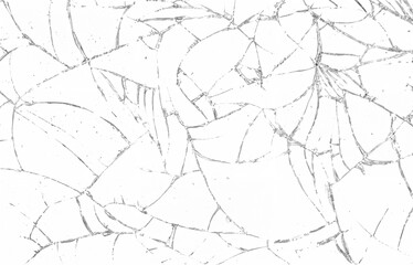 Cracked-Glass Vein Pattern on Bright White Background