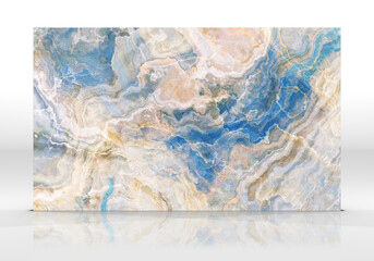 Beige and blue Onyx marble tile texture