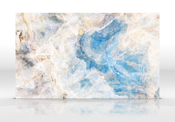 Beige and blue Onyx marble tile texture