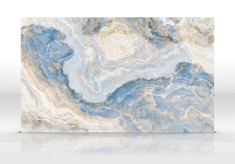 Beige and blue Onyx marble tile texture