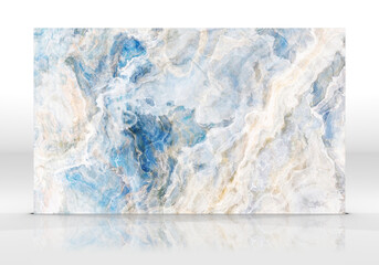 Beige and blue Onyx marble tile texture