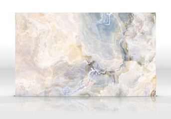 Beige and blue Onyx marble tile texture