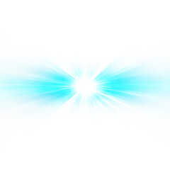 Obraz premium Bright white light bursting outwards with blue hues and streaks