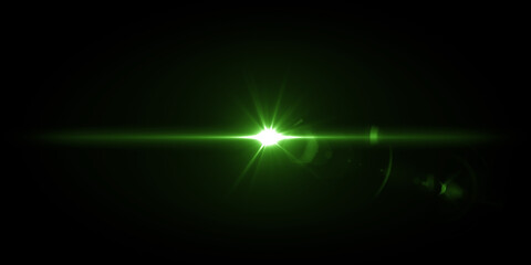 Green natural lens flare effect