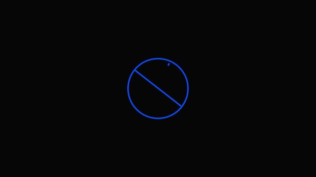 No Sign icon. Isolated on black background. Not Allowed sign, Prohibition sign or stop sign black background .