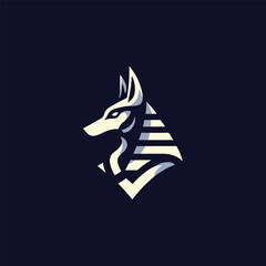 Anubis Egypt God Logo