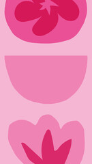 Abstract pink botanical mobile wallpaper