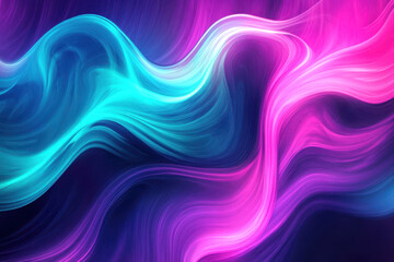 Fototapeta premium Abstract swirling nebula of vibrant cyan and magenta hues in the background