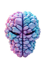 Colorful, abstract representation of a brain.