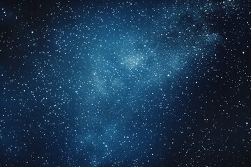 Fototapeta premium Starry sky background, blue night sky full of stars, glowing stars in the dark space, starry background, dark night, stars in the distance, starlight, dark background with a blue glow, night sky. 