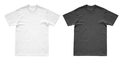 Two Blank TShirts White and Charcoal Ready for Design and Branding.