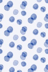 Aesthetic indigo blue watercolor background, gradient polka dots design