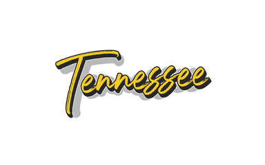 Tennessee hand lettering design calligraphy vector, Tennessee text vector trendy typography design