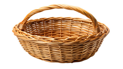 wicker basket isolated on white