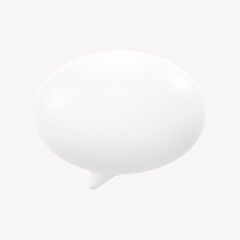 Speech bubble icon, 3D minimal illustration