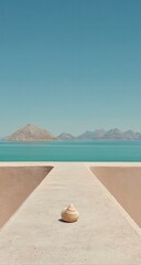 Obraz premium Calm seascape. Seashell on a pathway