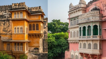 Fototapeta premium Majestic Rajasthani Architecture: A Glimpse into the Past