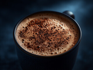 Obraz premium Coffee and Roasted Beans on a Dark, Moody Background