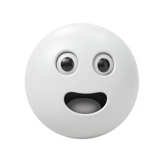 Fototapeta premium Exuberant, round emoticon face.