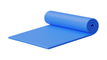 PNG 3D yoga mat, element illustration, transparent background