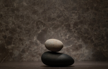 natural stones with texture for product presentation podium