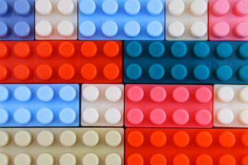 Background with plastic game pieces