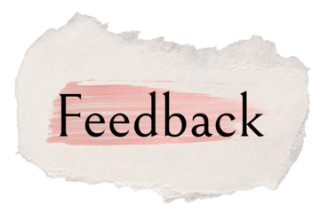 Feedback png ripped paper word sticker typography, transparent background