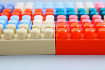 Naklejka premium Colorful plastic game pieces