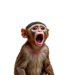 Cute Baby Monkey with Expressive Face in Natural Environment