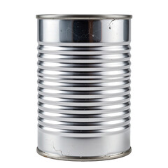 Metallic Steel Canister with Smooth Surface and Vertical Ridges