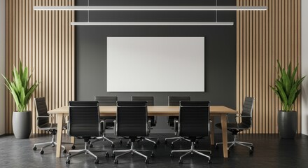 Stylish modern conference room interior design with elegant furniture providing a professional and comfortable business meeting environment