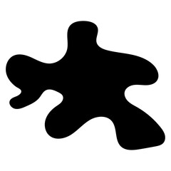 Black amorphous shape with flowing curves abstract blob. black shape with organic curves white. ideal for backgrounds, wallpapers, and social media posts. Vector illustration