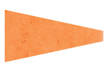 Triangle flag shape png sticker, orange geometric graphic, transparent background