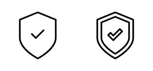 Shield check mark icon vector	