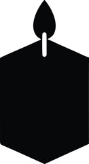 candle block vector icon.