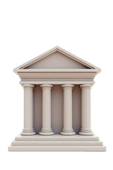 Obraz premium Classic temple facade with columns and steps.