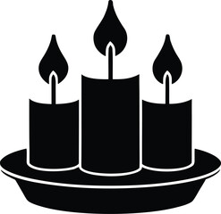 candle lights vector icon.