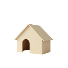 Fototapeta premium Beige dog house graphic design.