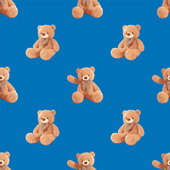 Seamless Teddy Bears Pattern 09 August 2025