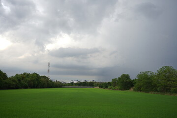 storm clouds over the city