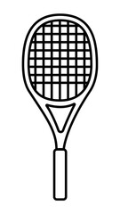 Tennis racket png line art, transparent background